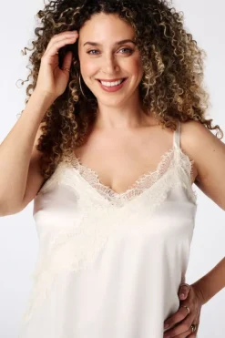 A-symmetrische blouse met kant