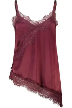 A-symmetrische blouse met kant