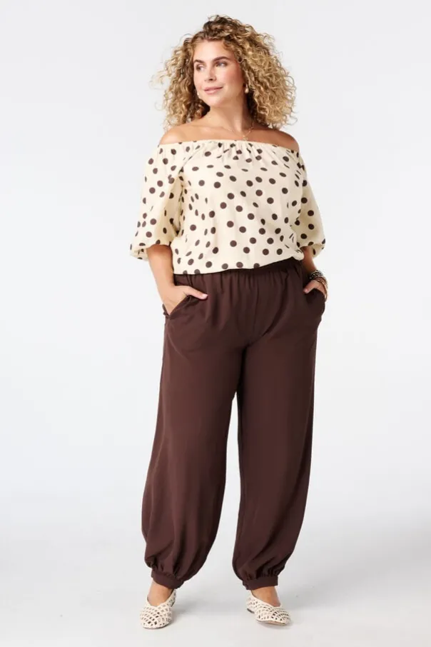 Balloon broek met elastische taille