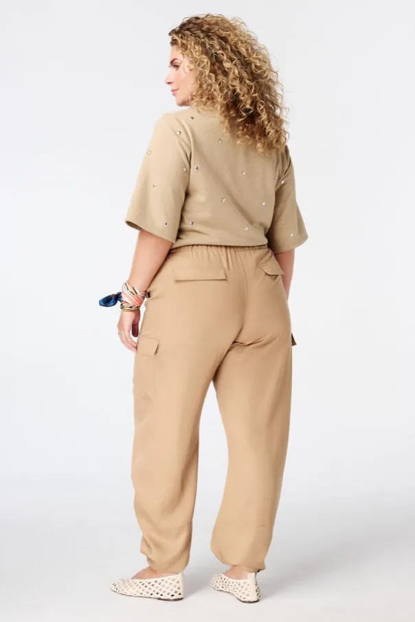 Barrel broek met cargo look