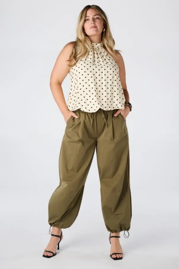 Barrel broek met trekkoord