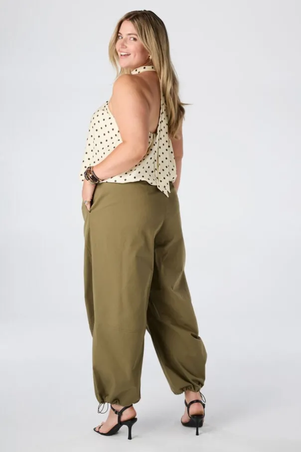 Barrel broek met trekkoord