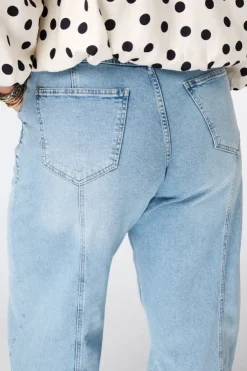 Barrel jeans met siernaden