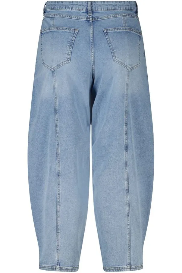 Barrel jeans met siernaden