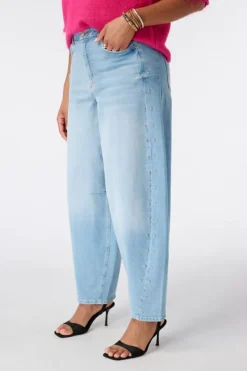 Barrel jeans met studs