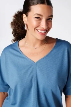 Basic top met wafelstructuur