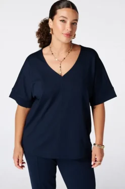 Basic top met wafelstructuur