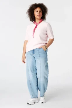 Basic top van ribstof