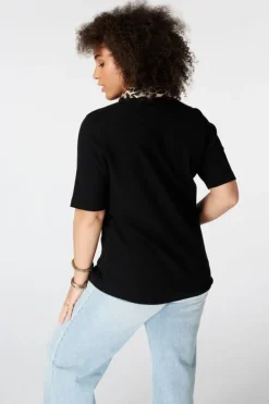 Basic top van ribstof