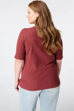 Basic top van ribstof