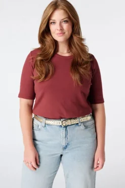 Basic top van ribstof
