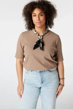 Basic top van ribstof