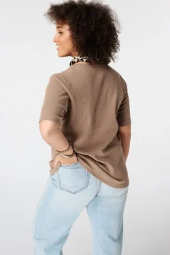 Basic top van ribstof