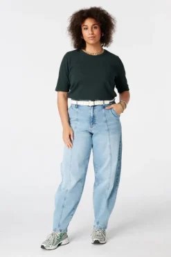 Basic top van ribstof