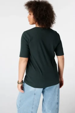 Basic top van ribstof