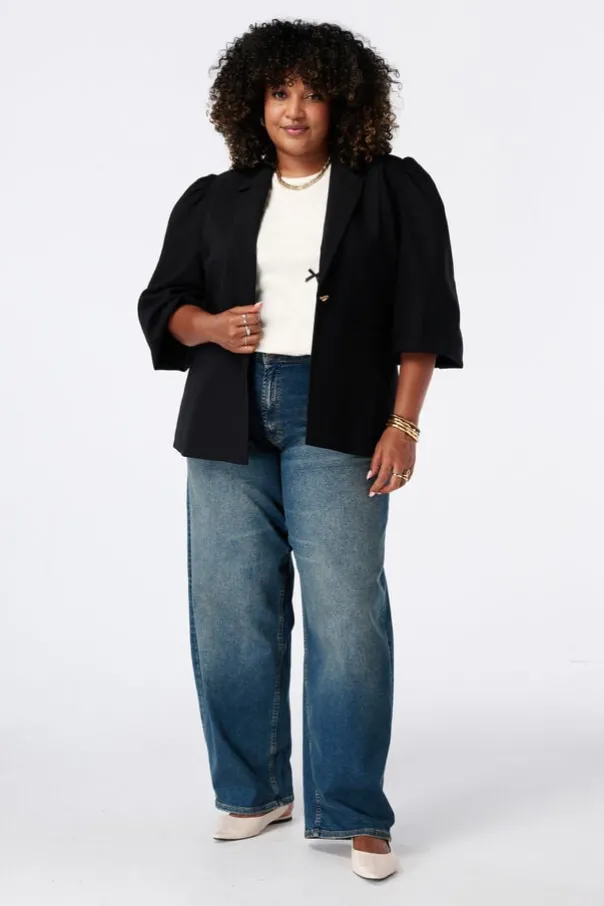 Blazer met pofmouwen