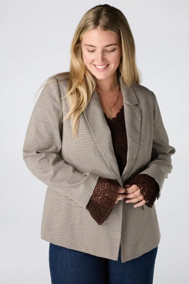 Blazer met ruitpatroon