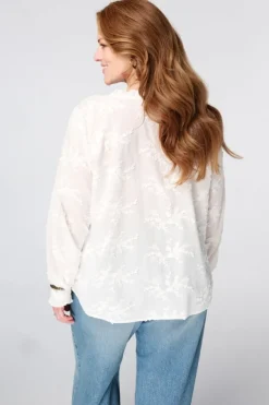 Blouse met borduursel