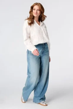 Blouse met borduursel