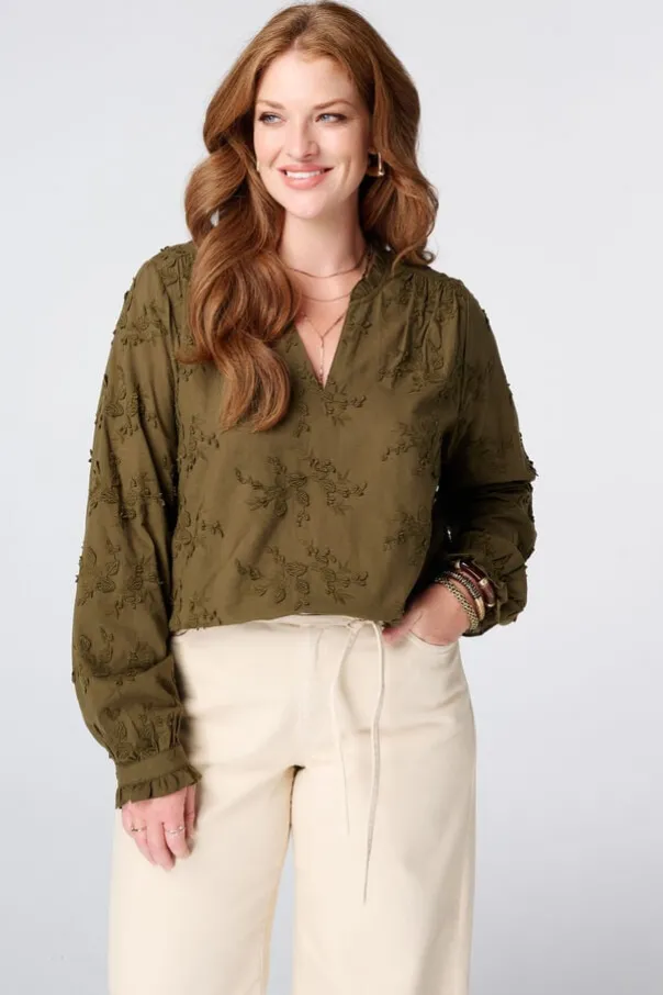 Blouse met borduursel