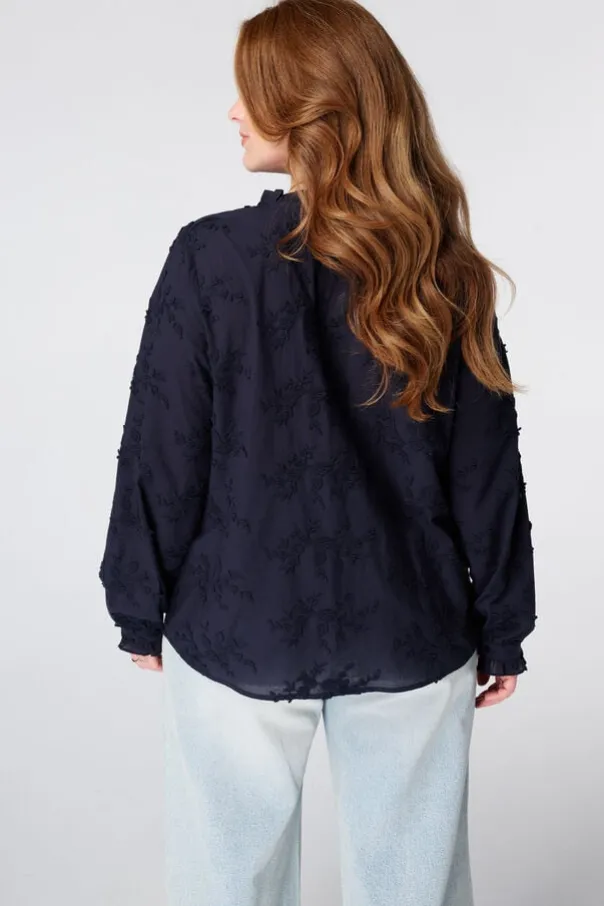 Blouse met borduursel