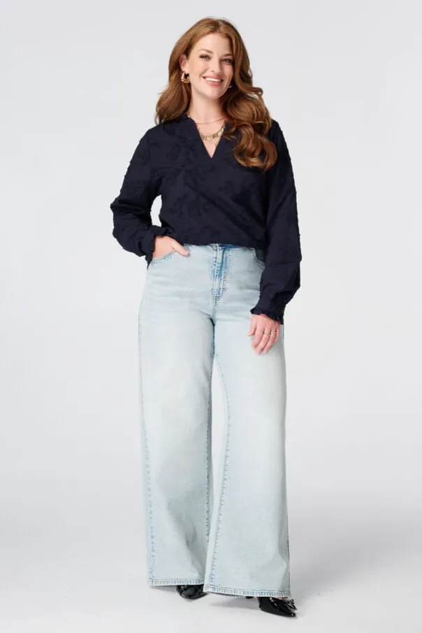 Blouse met borduursel