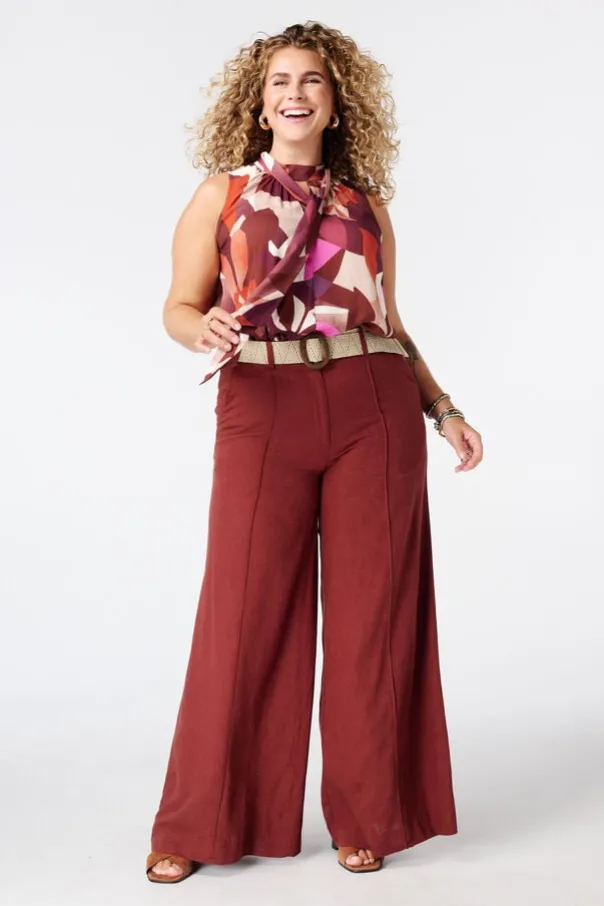 Blouse met hoge hals