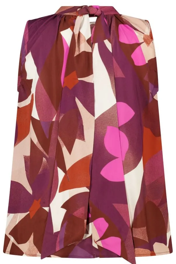 Blouse met hoge hals