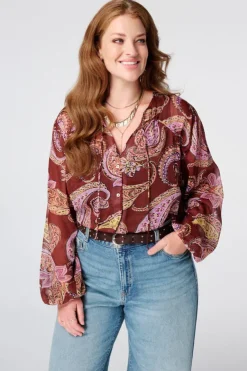 Blouse met paisley print