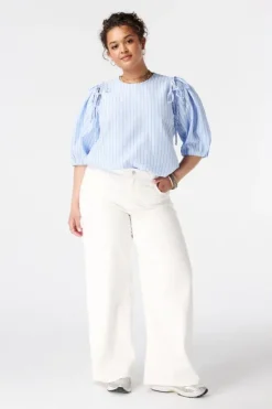 Blouse met pofmouwen