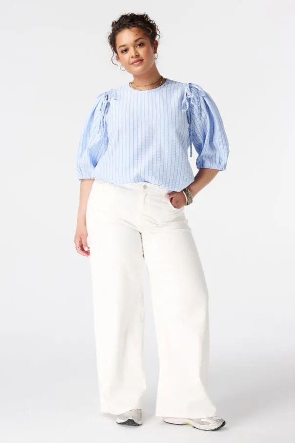 Blouse met pofmouwen