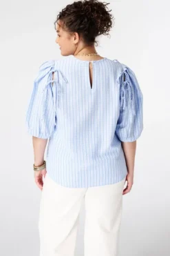 Blouse met pofmouwen