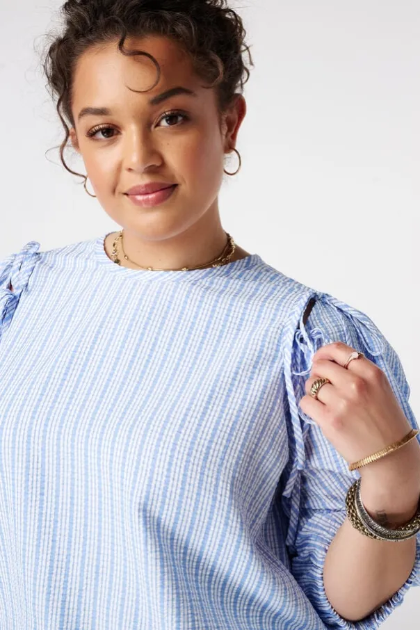 Blouse met pofmouwen