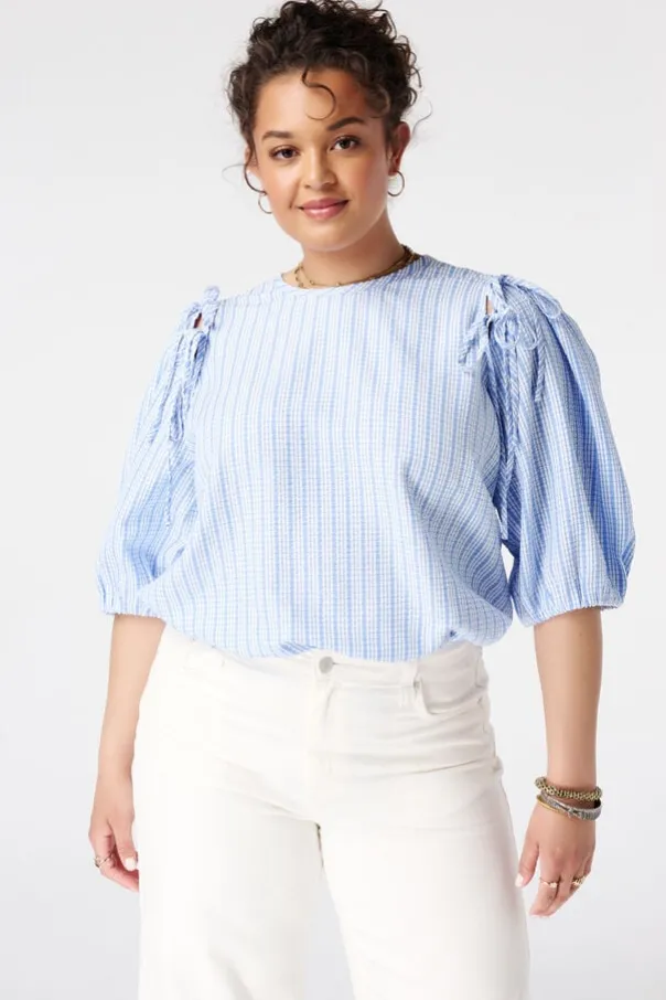 Blouse met pofmouwen