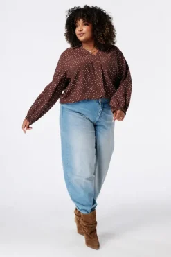 Blouse met polka dot