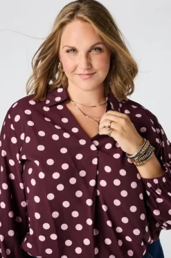 Blouse met polka dot