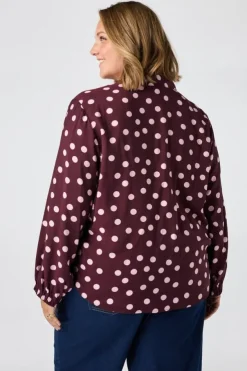 Blouse met polka dot