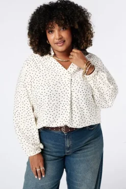 Blouse met polka dot