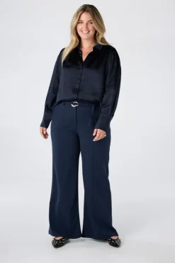 Blouse met satijnlook
