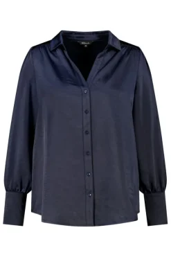 Blouse met satijnlook
