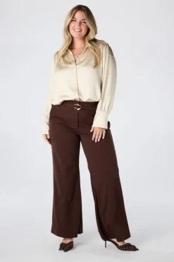 Blouse met satijnlook