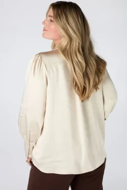 Blouse met satijnlook