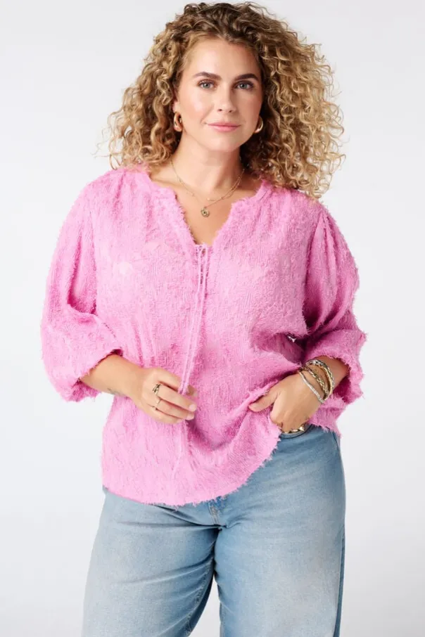 Blouse met v-hals