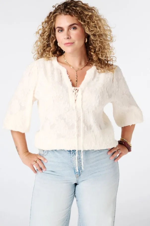 Blouse met v-hals