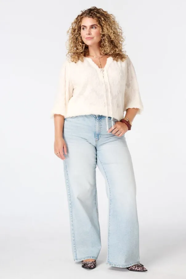 Blouse met v-hals