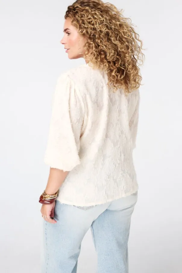 Blouse met v-hals