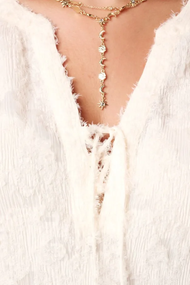 Blouse met v-hals