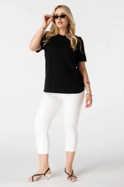 Capri tregging met denim look