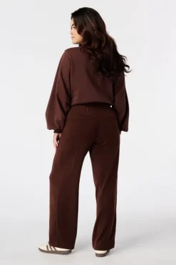 Corduroy wide leg broek
