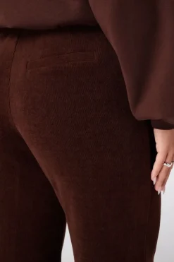 Corduroy wide leg broek